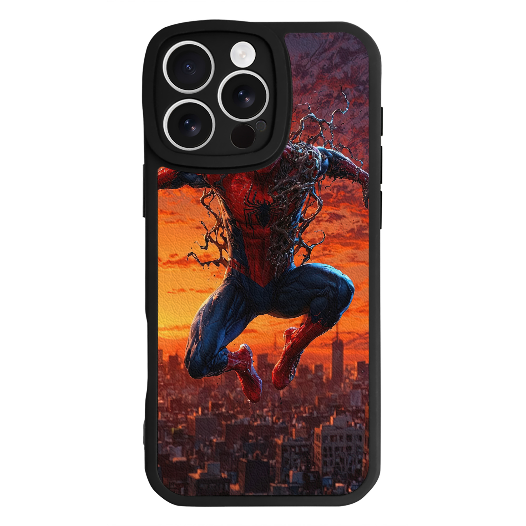 （画像用） Spider Man スパイダーマン 【iPhone 16シリーズ対応】シリコンスマホケース（レザー調） 材質：シリコン